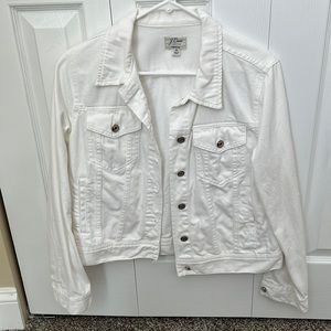 J. Crew White Denim jacket size M
